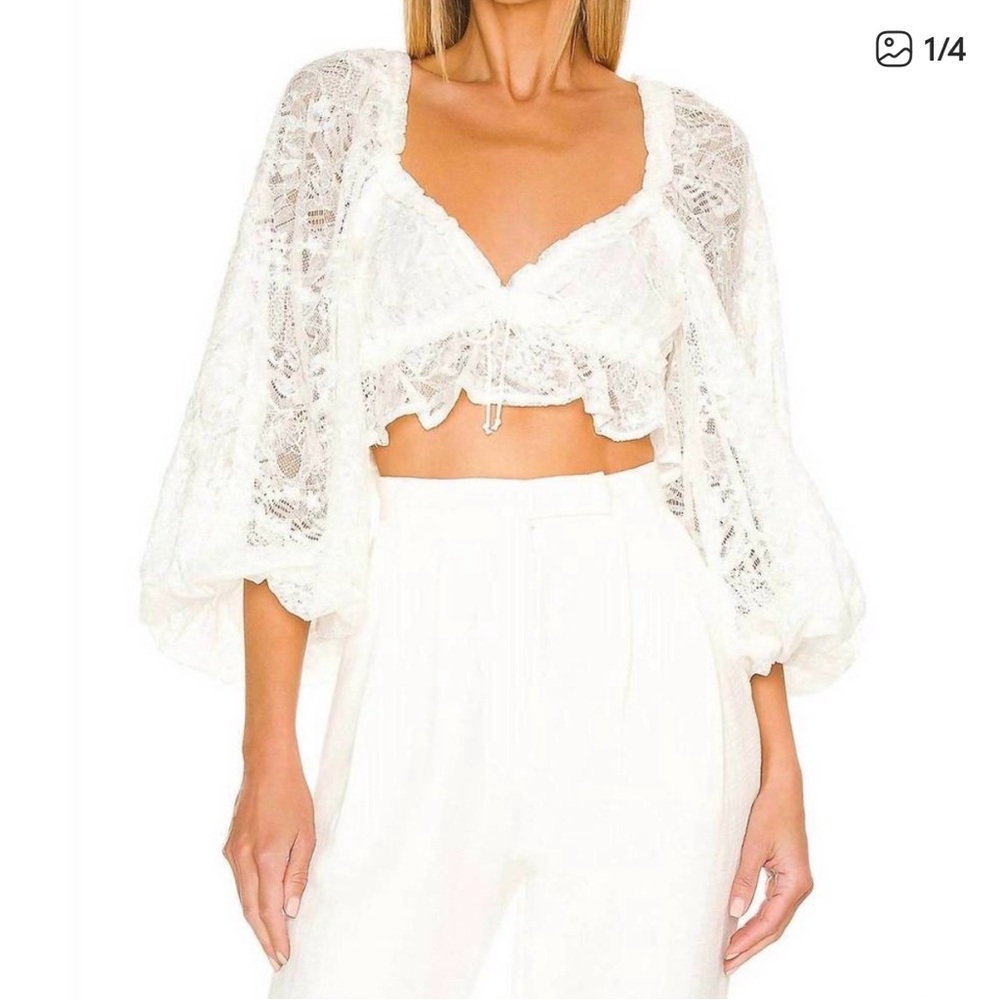 For Love and Lemons Madeline Crop Top